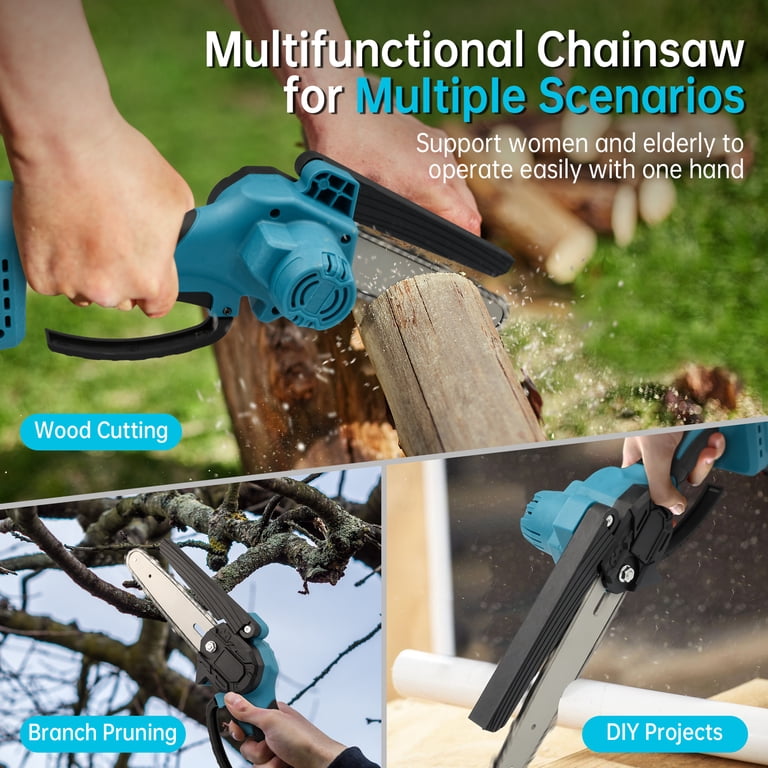 Sentryse Mini Cordless Chainsaw, 6" & 8" Two-in-One photo 3