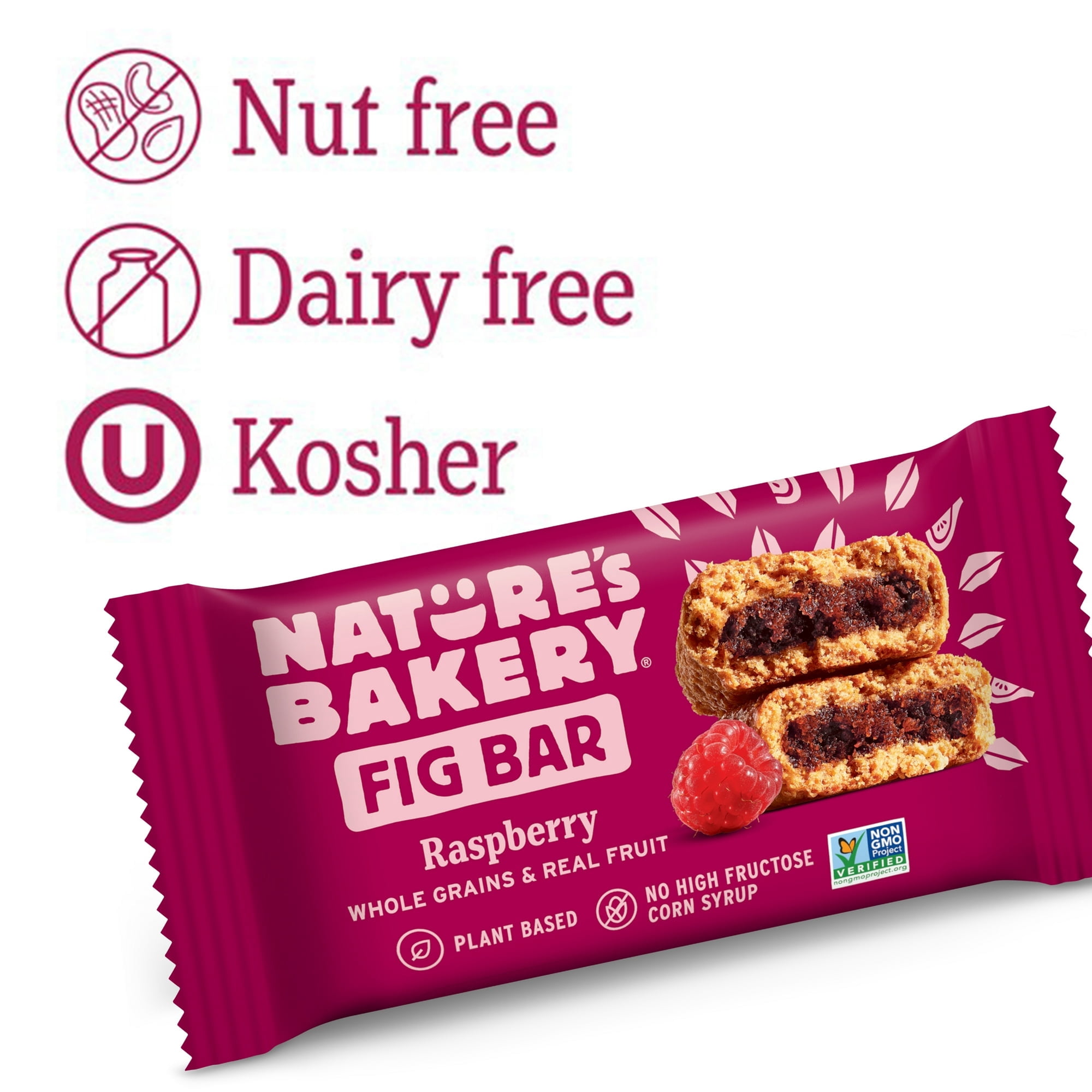 Nature's Bakery, Raspberry Fig Bar, Twin Pack, 2 oz Each, 18 Count Box