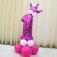 thumbnail image 2 of GUOOL All Numbers Crown Balloons Column Set Happy Birthday Arch Garland Number 1, 2 of 4