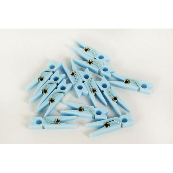 1.25" Mini Clothespin Baby Shower Favor Baby Blue Decorations 12pcs/pkg