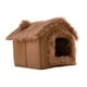 thumbnail image 5 of Casa tipo caseta para perros Yinane suave con forma de cueva cálida con cojín para el invierno Marrón M, 5 of 8