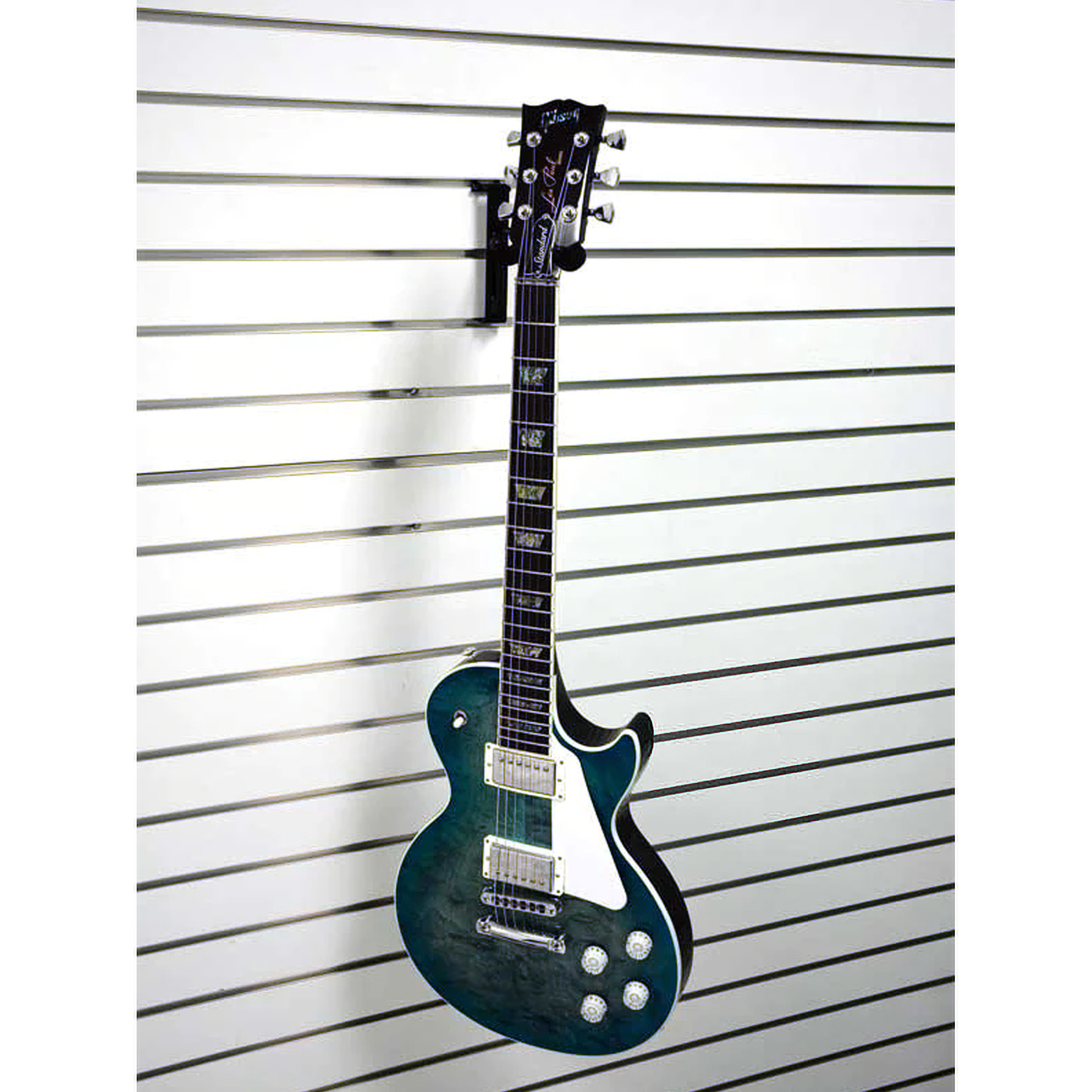 D'Luca 11" Fixed Angle Left Facing Guitar Hanger Fits Slatwall And Peg Wall