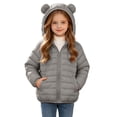 thumbnail image 2 of Edvintorg Girls Fleece Jacket Long Sleeve Loose Casual Zip up Coat Solid Color Hooded Puffer Outerwear with Pocket Teenage Girl Clothes Size 4-15, 2 of 9
