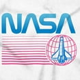 thumbnail image 2 of Vaporwave NASA Worm Logo Shuttle Unisex Plus Size Graphic Tee Brisco Brands 5X, 2 of 5