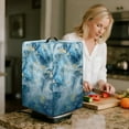 thumbnail image 3 of ZIATUBLES Blue White Marble Print Juicer Cover Canvas Kitchen Appliance Dust Cover with Top Handle Stain Resistant Countertop Decor Accessories, Size S, 8 "W x 8 "D x 17 "H, 3 of 7