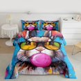 thumbnail image 2 of Homewish Cute Bunnies Lover Full Size Comforter Sets for Kids, Kawaii Art Rabbit Bedding Comforter Set, Modern Fashion Reversible Bedding Sets, Luxury Bedroom Decor, 3-Piece, 2 of 8