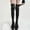 Black, variant on In Autumn And Winter Anchorage Red Socks Women's Red Catwalk Models Are Spliced With Knee Socks And Anchorage Stockings Are Piled Up. High Waist Fishnet Pantyhose Stockings for Women plus Size Knit