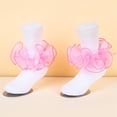 thumbnail image 4 of CHCNHAC 3 Pairs Pink Girls Ballet Dance Socks, Soft Cotton Ankle Socks for Infants Toddlers Kids, Princess Ruffle Socks for Dance Class & Daily Wear, 4 of 4