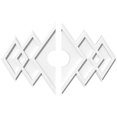 thumbnail image 1 of Ekena Millwork CMP26X17ZE2-04000 4 in. ID x 8 in. Rectangle Zoe Architectural Grade PVC Contemporary Ceiling Medallion - 2 Piece, 1 of 1