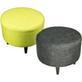 thumbnail image 2 of MJL Furniture Designs Sophia Bennett Round Upholstered Ottoman Charcoal, 2 of 5