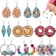 thumbnail image 1 of Pendientes Con Pintura Diamantes 8 Pares Elegantes Doble Cara para Elaboración Joyas, 1 of 9