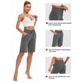 thumbnail image 4 of SPECIAL MAGIC Women’s Cotton Bermuda Sweat Shorts 10" Knee-Length Athletic Shorts with Pockets for Workout Lounge Sports, 4 of 7