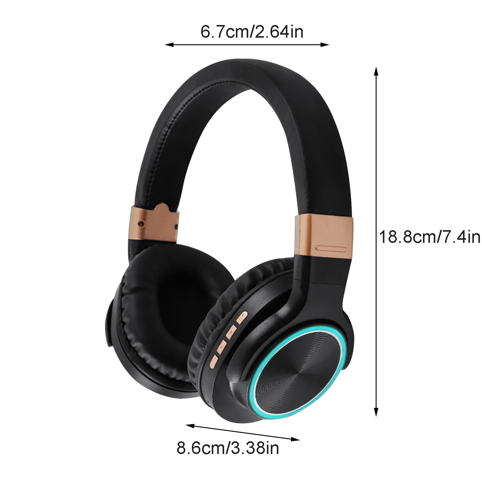 Matoen Active Noise Cancelling Headphones, Bluetooth Headphones, Wireless Over Ear Headphones Bluetooth 5.0 Microphone Deep Bass Headset, 40 Hours Playtime for Travel Work/Cell Phone - Black