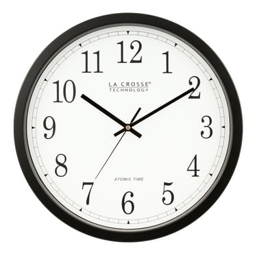 La Crosse Technology WT-3143A 14" Atomic Analog Wall Clock, Black