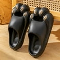 thumbnail image 5 of JeashCHAT Slip On Slide Sandals for Women and Men Shower Slides Slippers Super Soft Breathable Non Slip Bathroom Home Slippers (Black), 5 of 6