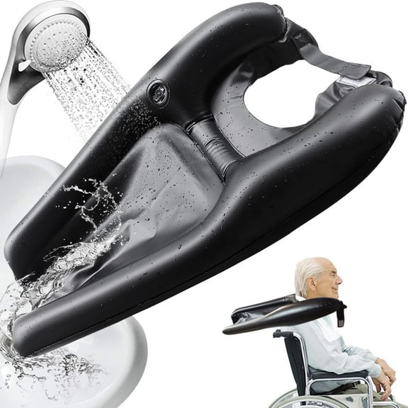 Inflatable Hair Washing Sink for Wheelchair - Portable shampoo bowls at home for handicapped, kids, seniors. Hair Washing Basin for Bedridden