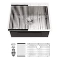 thumbnail image 1 of Sarlai 25 x 22 Inch Stainless Steel Drop In Single Bowl Kitchen Sink, 1 of 9