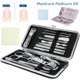 thumbnail image 1 of Juego De Manicura Y Pedicura De 15 Piezas Para Manos, Pies, Cuidado Facial, Kit De Pedicura Portátil Con Estuche De Cuero, Punta De Acero Inoxidable, Kit De Cuidado De Uñas Más Fino, Juego De Cortaúña Muyoka Hogar, 1 of 7