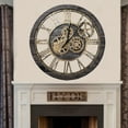 thumbnail image 6 of THE GEARS CLOCK Wall Clock with Real Moving Gears AM-LI_ 24 in Round Carbon-Grey, 6 of 9