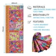 thumbnail image 2 of Pioneer Flower Floral Print Pattern Hot Yoga Mat Towel Non Slip for Hot Yoga - Quick-Drying Yoga Mat Cover with 4 Corner Pockets with Travel Bag - Hot Yoga Towel Non Slip 70"x26", 2 of 6