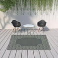 thumbnail image 6 of 6' X 9' Grey Stain Resistant Indoor Outdoor Area Rug, 6 of 6