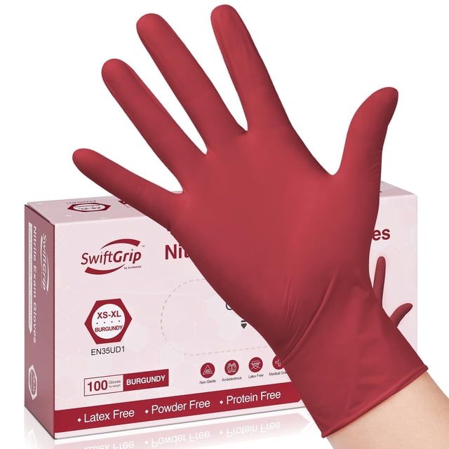 Guantes desechables de nitrilo para exámenes SwiftGrip X-Small, 100 unidades