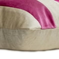 thumbnail image 2 of Decorative Pink 12"x22" (30x55 cm) Lumbar Pillow Cover, Velvet Patchwork Oblong Pillow, Striped Pattern Modern Style - Swathe Pink, 2 of 5