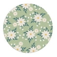 thumbnail image 7 of LNWH Non-Slip Decorative Drink Coasters, Absorbent Daisy Floral Green Pattern Drink Mats, 6PCS, 7 of 7