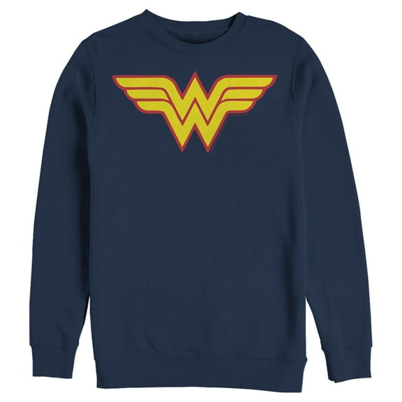 Men's Justice League Two Color Logo  Sweatshirt Navy Blue Medium