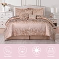 thumbnail image 6 of Lanco Blush Comforter Set Queen Size , 7 Pieces Jacquard Bedding Set , Floral Design , All Season, 6 of 7