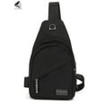 thumbnail image 3 of PULLIMORE Men Chest Bags Casual Crossbody Shoulder Sling Backpack Fanny Pack for Sports Travel (Black), 3 of 10