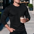 thumbnail image 4 of Jovrlynd Mens Sweater Crewneck Ribbed Knit Long Sleeve Shirts with Pockets Casual Soft Plus Size Pullover Sweaters for Big & Tall, S-3XL, 4 of 9