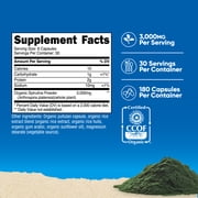 Nutricost Spirulina 3,000mg, 180 Capsules - Supplement Made With Organic Spirulina
