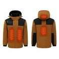 thumbnail image 1 of WRKEKC Smart 4-Zone Heated Tech Leather Jacket USB QuickCharge Detachable Hood Winter Expedition Gear Unisex Extreme Cold Protection Brown XL, 1 of 3