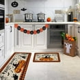 thumbnail image 4 of Halloween Kitchen Rug Set of 2, Non Slip Pumpkin Spooky Mats with Anti Fatigue Comfort, Washable Halloween Decor Rugs for Sink Laundry Office, Farmhouse Holiday Floor Mats 15.8x23.6+15.8x43.3 Inches, 4 of 6