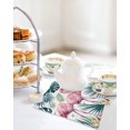 thumbnail image 3 of Summer Flamingo Kitchen Dish Towels for Drying Dishes Set of 2, Palm Leaves Floral Tropical Botanical Waffle Weave Microfiber Hand Tea Bathroom Towels Quick Dry & Absorbent Towel 12x12, 3 of 7
