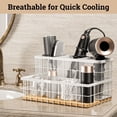 thumbnail image 3 of Hair Tool Organizer Countertop - Breathable Metal & Hot Tools For Vanity Under Sink Bathroom Dryer Holder Brush And Comb, 3 of 6