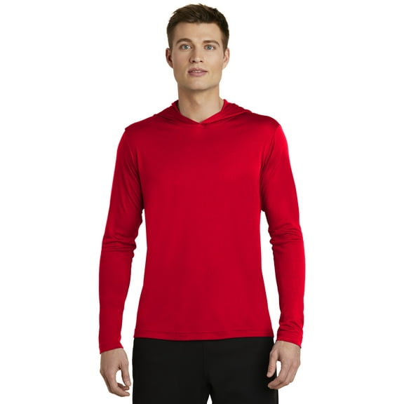 Sport Tek Male Cowl Neck Hooded Pullover True Red X-Small