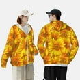 thumbnail image 3 of Rocae 3D Sunflowers Print Breathable Sun Protection Hoodie Quick-Dry Lightweight Long Sleeve Hoodie Unisex Running Sports Shirt XX-Large, 3 of 9