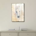 thumbnail image 2 of wall26 Beautifully Drawn White Horse on a Vintage Background - Canvas Art Home Art - 12x18 inches, 2 of 4