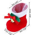 thumbnail image 3 of HavenCo Set of 10 Christmas Stocking Shaped Gift Bags with Ribbon Drawstring and Mesh Top for Holiday Party Decoration Storage, 3 of 5