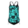 thumbnail image 4 of Tnhcen Women's Printed Two - Piece Bikini Set with Built - in Bra, Adjustable Straps, High Waist Bottom Swimsuit Nylon Spandex for Beach Pool Swimwear Plus Size S - 2XL, 4 of 6