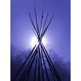 thumbnail image 2 of Paulson, Don 15x18 White Modern Wood Framed Museum Art Print Titled - WA, Seabeck Teepee frame backlit by full moon, 2 of 4