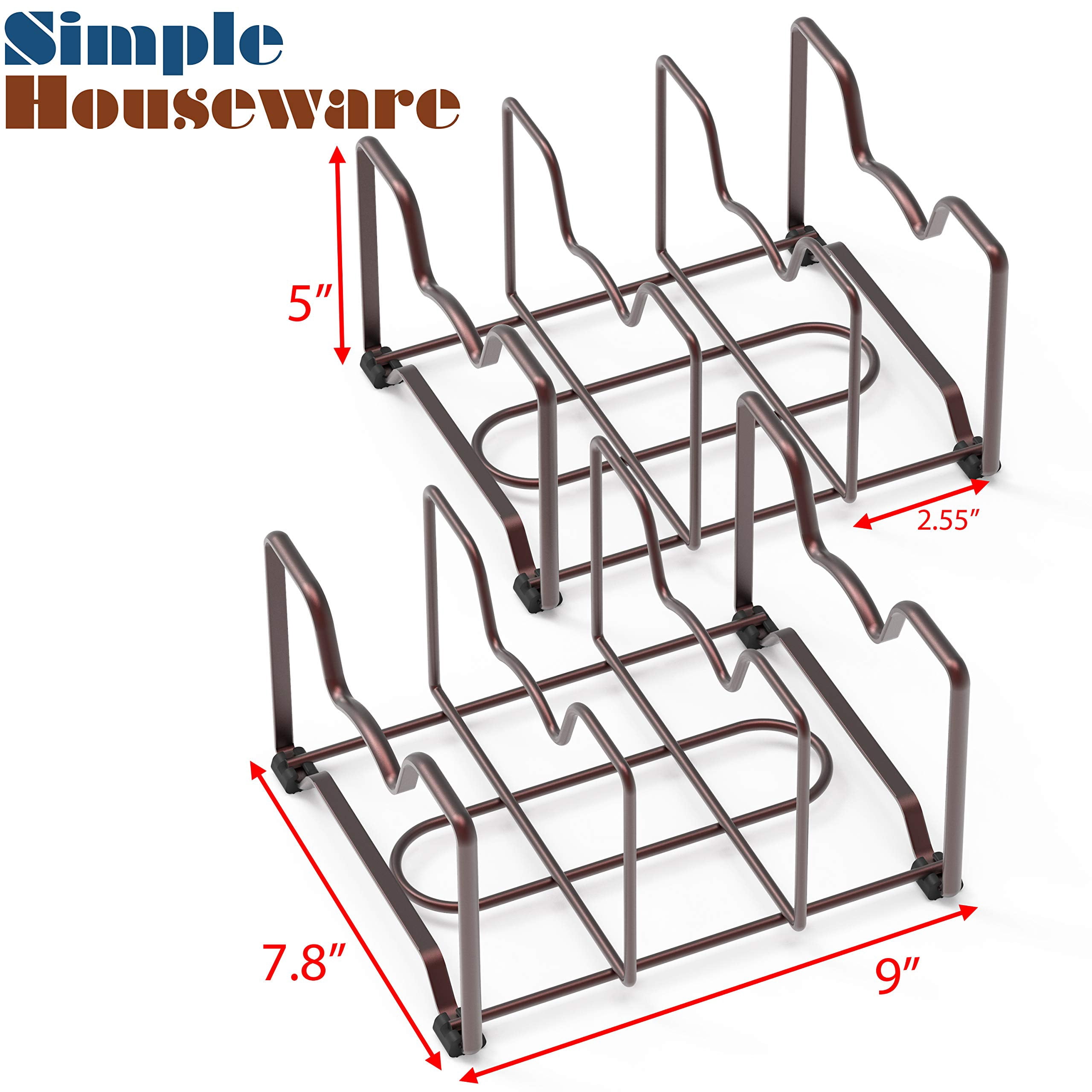 Simple Houseware - Portaoggetti da cucina, dispensa e teglie, bronzo