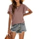 thumbnail image 5 of Minnieouse Camiseta informal para mujer, blusa calada de manga corta con volantes de Color sólido, camiseta de moda de verano para fecha de Club Type9 NO9, 5 of 6