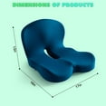 thumbnail image 3 of Buttocks Cushion for Office Chair Memory Foam Seat Pad for Butt Support Tailbone Relief Ergonomic Chair Cushion for Home Car Travel or Work (Navy Blue), 3 of 17