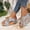 Light Blue, variant on Women's Summer Solid-Color -Heel Canvas Sandals, Breathable Adjustable Lace-Up -On Slides, Comfortable Non- for Indoor & Outdoor Beach Casual Wear Khaki 35