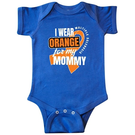 

Inktastic I Wear Orange For My Mommy Multiple Sclerosis Awareness Gift Baby Boy or Baby Girl Bodysuit