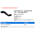 thumbnail image 2 of Front Pitman Arm - Compatible with 1981 - 1993 Dodge W350 1982 1983 1984 1985 1986 1987 1988 1989 1990 1991 1992, 2 of 2