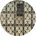 thumbnail image 1 of Ahgly Company Indoor Round Patterned Mocha Brown PAT3770X Area Rugs, 7' Round, 1 of 6